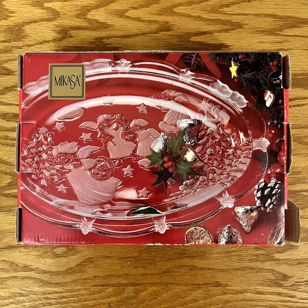 Mikasa Holiday‎ Lights Christmas Sweet Oval Dish 9.25